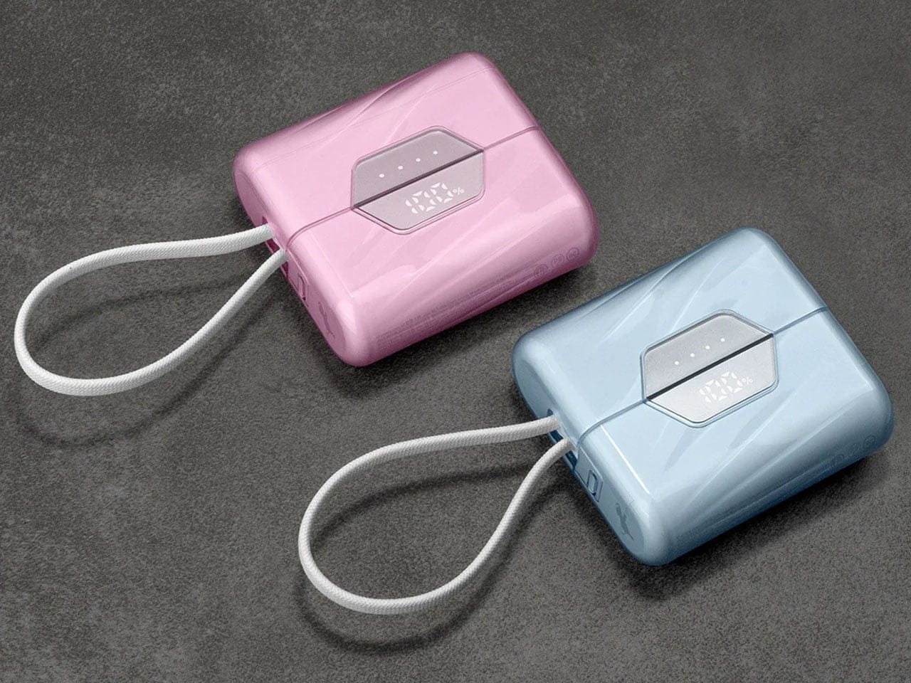 Nimble SharePower packaging and all three color variants including white, translucent blue, and translucent pink
